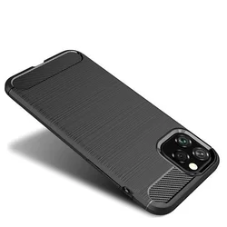 Telefontok iPhone 11 Pro Max - Forcell CARBON fekete szilikon tok-1