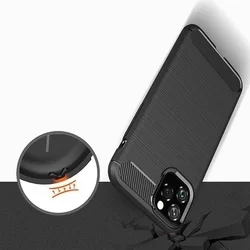 Telefontok iPhone 11 Pro Max - Forcell CARBON fekete szilikon tok-3