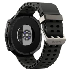 Samsung Galaxy Watch 8 (44 mm) okosóra tok - SPIGEN RUGGED ARMOR matt fekete szilikon tok-5