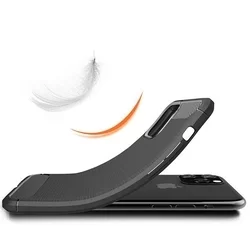 Telefontok iPhone 11 Pro Max - Forcell CARBON fekete szilikon tok-4