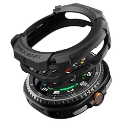 Samsung Galaxy Watch 8 Classic (46 mm) okosóra tok - SPIGEN RUGGED ARMOR matt fekete szilikon tok-6