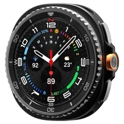 Samsung Galaxy Watch 8 Classic (46 mm) okosóra tok - SPIGEN RUGGED ARMOR matt fekete szilikon tok-10