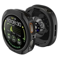 Okosóra védő tok - Samsung Galaxy Watch 8 (44 mm) - SPIGEN LIQUID AIR fekete szilikon védőtok-6