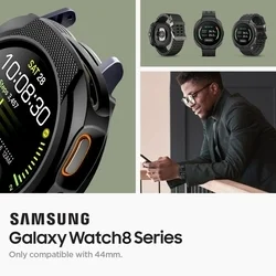 Okosóra védő tok - Samsung Galaxy Watch 8 (44 mm) - SPIGEN LIQUID AIR fekete szilikon védőtok-7