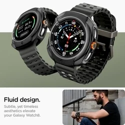 Okosóra védő tok - Samsung Galaxy Watch 8 Classic (46 mm) - SPIGEN LIQUID AIR fekete szilikon védőtok-6