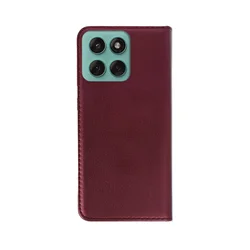 Telefontok Motorola Edge 60 Pro 5G - Smart Magnetic - burgundy szilikon keretes mágneses könyvtok-3