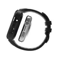 HUAWEI WATCH FIT 3 / 4 / 4 PRO okosóra szíj+tok - TECH-PROTECT ARMOUR - fekete szilikon szíj+tok-5