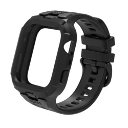 HUAWEI WATCH FIT 3 / 4 / 4 PRO okosóra szíj+tok - TECH-PROTECT ARMOUR - fekete szilikon szíj+tok-6