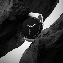 Védőkeret - Ringke Slim műanyag keret Samsung Galaxy Watch8 (44 mm) okosórához átlátszó+fekete (2db)-3