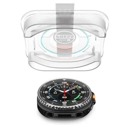 Okosóra üvegfólia - Spigen EZ FIT GLAS.tR - Samsung Galaxy Watch 8 Classic (46 mm) okosórához (2 db) + felhelyezést segítő-2
