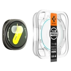 Okosóra üvegfólia - Spigen EZ FIT GLAS.tR - Samsung Galaxy Watch 8 (40 mm) okosórához (2 db) + felhelyezést segítő-1