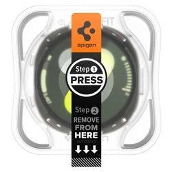 Okosóra üvegfólia - Spigen EZ FIT GLAS.tR - Samsung Galaxy Watch 8 (44 mm) okosórához (2 db) + felhelyezést segítő-2