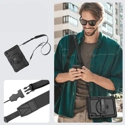 Tablettok Xiaomi Redmi Pad 2 (11 coll) - SOLID360 ütésálló, kitámasztható, fekete tablet tok-10