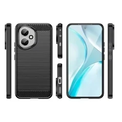 Telefontok Honor 400 5G - Carbon Fiber - fekete szilikon hátlap tok-2