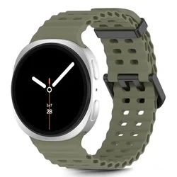 Samsung Galaxy Watch 8 / Classic (40 / 44 / 46 mm) - Tech- Protect IconBand Pro - zöld szilikon szíj-1