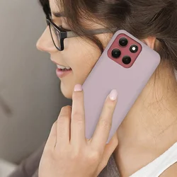 Telefontok Motorola Moto G86 5G  - púder pink szilikon hátlap tok-3