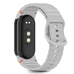 Xiaomi Smart Band 8 / 9 / 10 / NFC - TECH-PROTECT Sport - szürke szilikon szíj-1