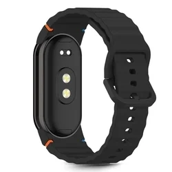 Xiaomi Smart Band 8 / 9 / 10 / NFC - TECH-PROTECT Sport - fekete szilikon szíj-1