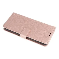 Telefontok Samsung Galaxy A17 5G - MEZZO mandala mintás rose gold mágneses szilikon keretes könyvtok-2