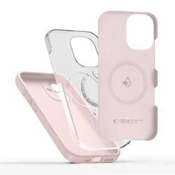 Telefontok iPhone 17 - TECH-PROTECT SILICONE MAGSAFE púder pink hátlap tok-1
