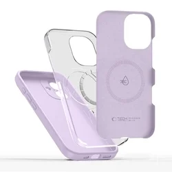 Telefontok iPhone 17 - TECH-PROTECT SILICONE MAGSAFE lila hátlap tok-1