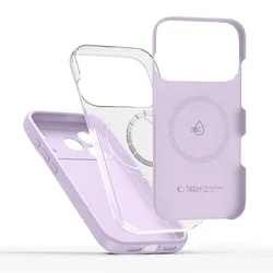 Telefontok iPhone 17 Pro - TECH-PROTECT SILICONE MAGSAFE lila hátlap tok-1