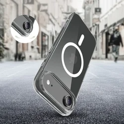 Telefontok iPhone 17 Air - Tech-Protect Flexair Hybrid - MagSafe kompatibilis átlátszó műanyag hátlap tok, szilikon kerettel-2