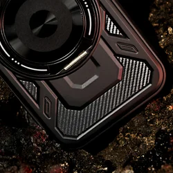 Telefontok iPhone 17 Pro Max - Defender Armor Mag - MagSafe kompatibilis fekete ütésálló hátlap tok, kitámasztóval ﻿-4