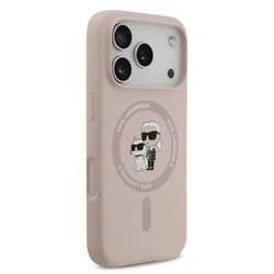 Telefontok iPhone 17 Pro - Karl Lagerfeld és Choupette - MagSafe kompatibilis pink hátlap tok-3