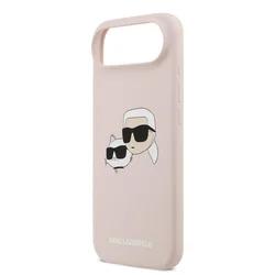 Telefontok iPhone 17 Air - Karl Lagerfeld és Choupette Head - MagSafe kompatibilis pink hátlap tok-4