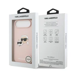 Telefontok iPhone 17 Air - Karl Lagerfeld és Choupette Head - MagSafe kompatibilis pink hátlap tok-6