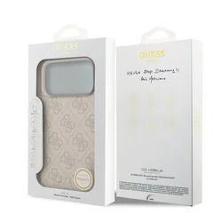 Telefontok iPhone 17 Pro - Guess 4G Charm Tone on Tone Pink hátlap tok-5