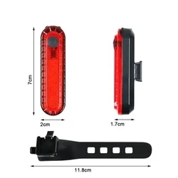 Biciklis kiegészítő: Kerékpár LED-es hátsó lámpa, piros fényű, újratölthető-1