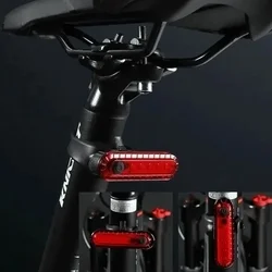 Biciklis kiegészítő: Kerékpár LED-es hátsó lámpa, piros fényű, újratölthető-2