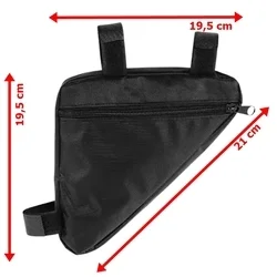 Biciklis tartó - Univerzális, cseppálló biciklivázra szerelhető, fekete telefon tartó táska-3