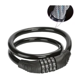 Biciklis kiegészítő Univerzális, bicikli spirálzár, számzáras, fekete-1