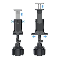 Univerzális pohártartóba rögzíthető autós tartó, fekete (4-11 coll)-2