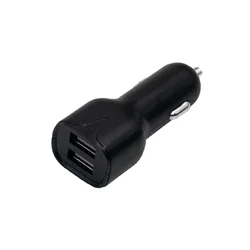 Autós töltő Lumann - univerzális 2USB-s autós szivartöltő fej, fekete, 2,4A-1