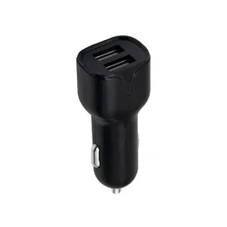 Autós töltő Lumann - univerzális 2USB-s autós szivartöltő fej, fekete, 2,4A-2