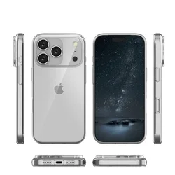 Telefontok iPhone 17 Pro Max - 2 mm-es átlátszó szilikon hátlap tok ﻿-2