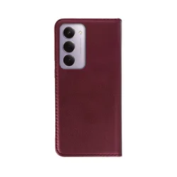 Telefontok Xiaomi Redmi 15 4G/LTE - Smart Magnetic burgundy szilikon keretes mágneses könyvtok-3