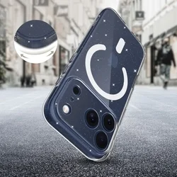 Telefontok iPhone 17 Pro - Tech-Protect Flexair - MagSafe kompatibilis átlátszó/csillámos hátlap tok-2