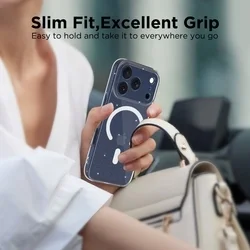 Telefontok iPhone 17 Pro - Tech-Protect Flexair - MagSafe kompatibilis átlátszó/csillámos hátlap tok-4