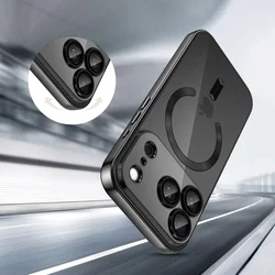 Telefontok iPhone 17 Pro Max - Tech-Protect Magflex - MagSafe kompatibilis átlátszó hátlap tok, fekete szilikon kerettel-3