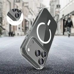 Telefontok iPhone 17 Pro Max - Tech-Protect Flexair Hybrid - MagSafe kompatibilis átlátszó műanyag hátlap tok, szilikon kerettel-5