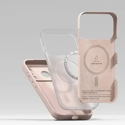 Telefontok iPhone 17 Pro Max - RINGKE Silicone Magnetic Magsafe - púder pink hátlap tok-5