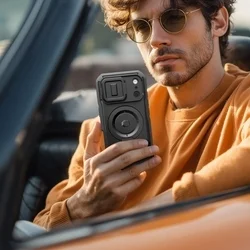 Telefontok iPhone 17 Pro Max - Tech- Protect Kevlar Pro - átlátszó előlap + plexi fekete hátlapi 360°-os tok, kitámasztható-7