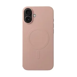 Telefontok iPhone 17 - MagSafe kompatibilis púder pink szilikon hátlap tok-1
