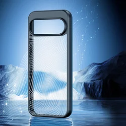 Telefontok Google Pixel 10 - DUX DUCIS Aimo - átlátszó hátlap tok, fekete kerettel-5