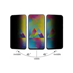 Üvegfólia Samsung Galaxy S25 FE - betekintésvédő üvegfólia fekete kerettel-1